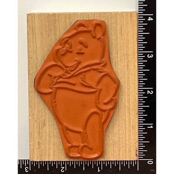Disney Winnie The Pooh Rubber Stamp Laughing Pooh 997-J03 - Picture 3 of 5